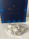 Plumeria Headpiece in Silver Crystals