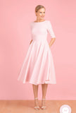 Hepburn Dress in Pale Pink