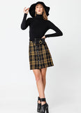 Tweed Button Down Mini Skirt