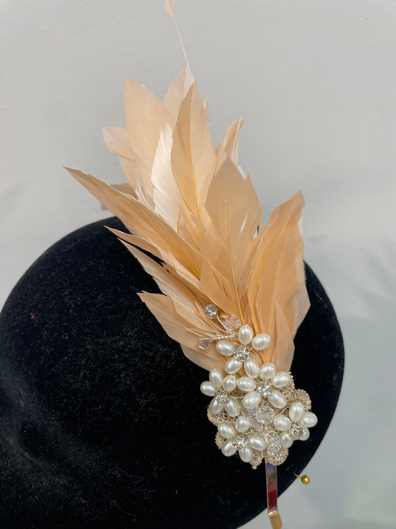Angelica Headpiece in light peach