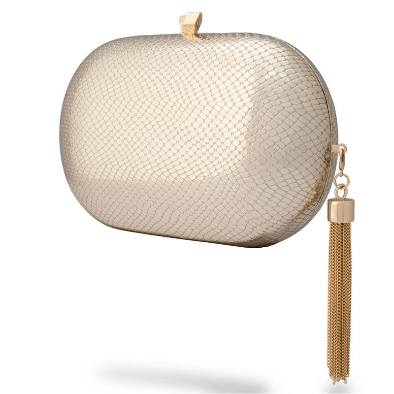 Gold Medusa Snake Textured Bag