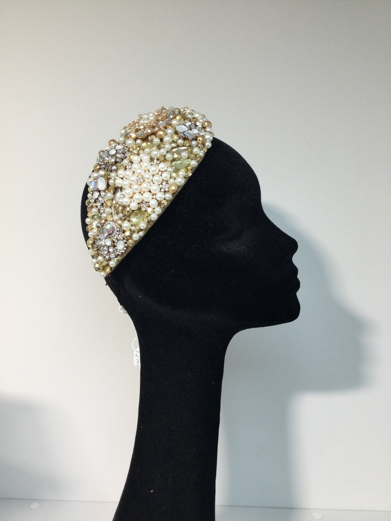 Martha Teardrop with Pearls & Gold Crystals