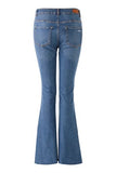 Mid Rise Flared Blue Denim Jeans