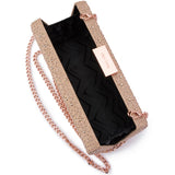 Rose-Gold Joelle Metallic Hotfix Bag
