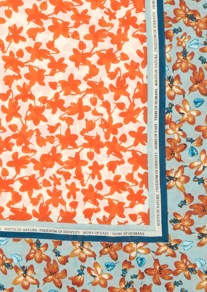 Floral patterned scarf