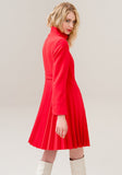 Red Coat with Pleated Back