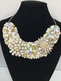 Collar In Pearl,Gold and Silver