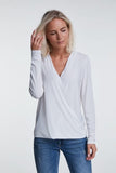 Wrap Effect Long Sleeved Top