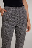 Black and Ivory Printed Trouser