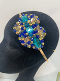 Iris in Turquoise Blue and Gold