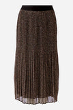Delicate Leopard Print Pleated Skirt