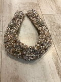 Large Collar - Pearl Rosegold & Silver