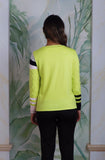 Lime Contrast Pullover