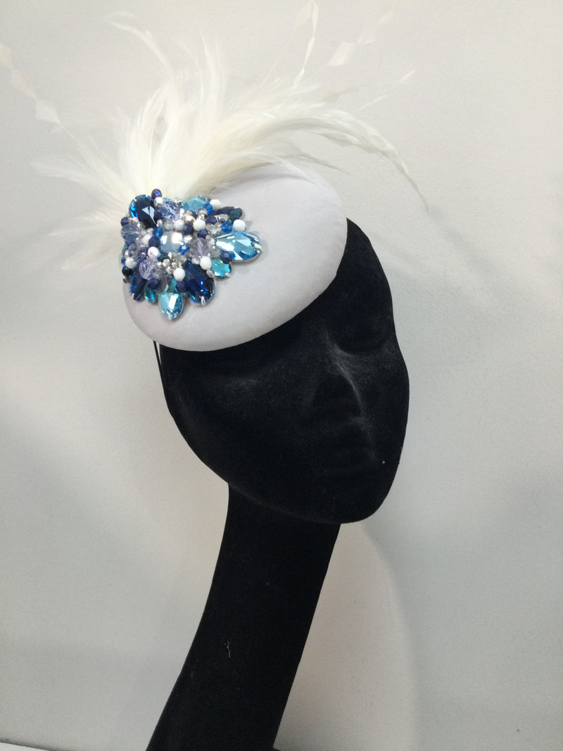Jacqui Headpiece in Grey and Bling
