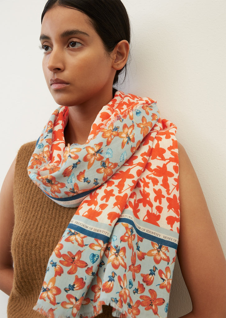 Floral patterned scarf