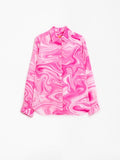 Isabella Shirt in Pink Marble Print