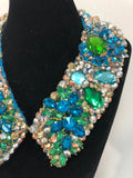 Large Collar - Green Blue & Aqua