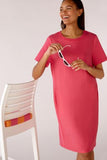 Linen Dress in Raspberry