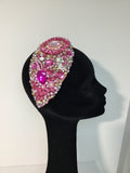 Teardrop with Pink, Silver & Gold Crystals