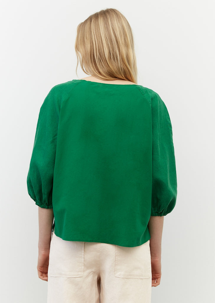 Linen Green Blouse