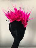 Blair Headpiece in Black and Pink