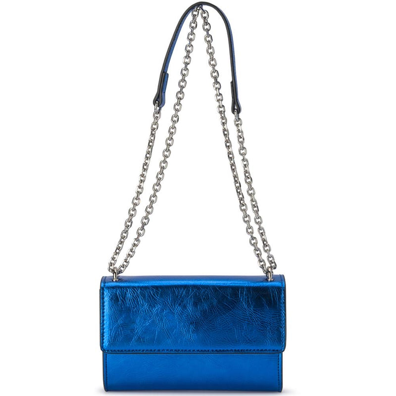 Blue Lola Metallic Bag
