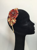 Plumeria In Gold, Ruby and Red