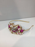Iris in Fuschia, Pearl and Gold