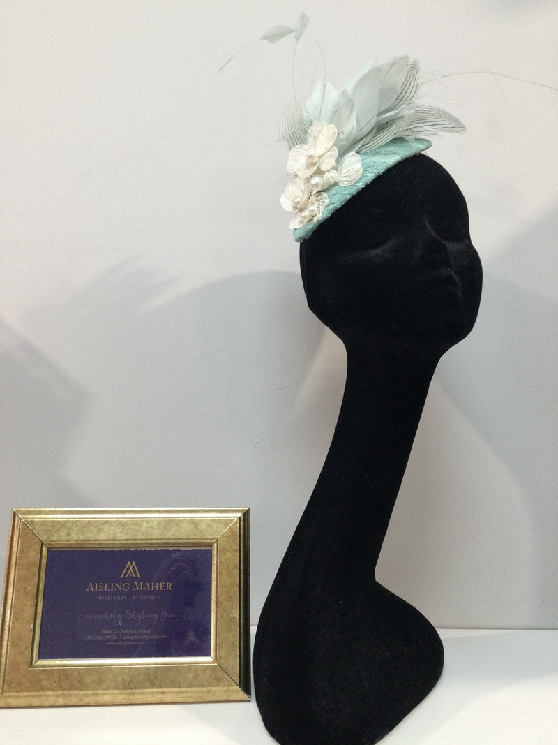 Mint Headpiece with Pearl Detail