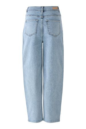 Cropped Leg Blue Denim Jeans