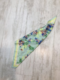 Mint Floral Silk Scarf