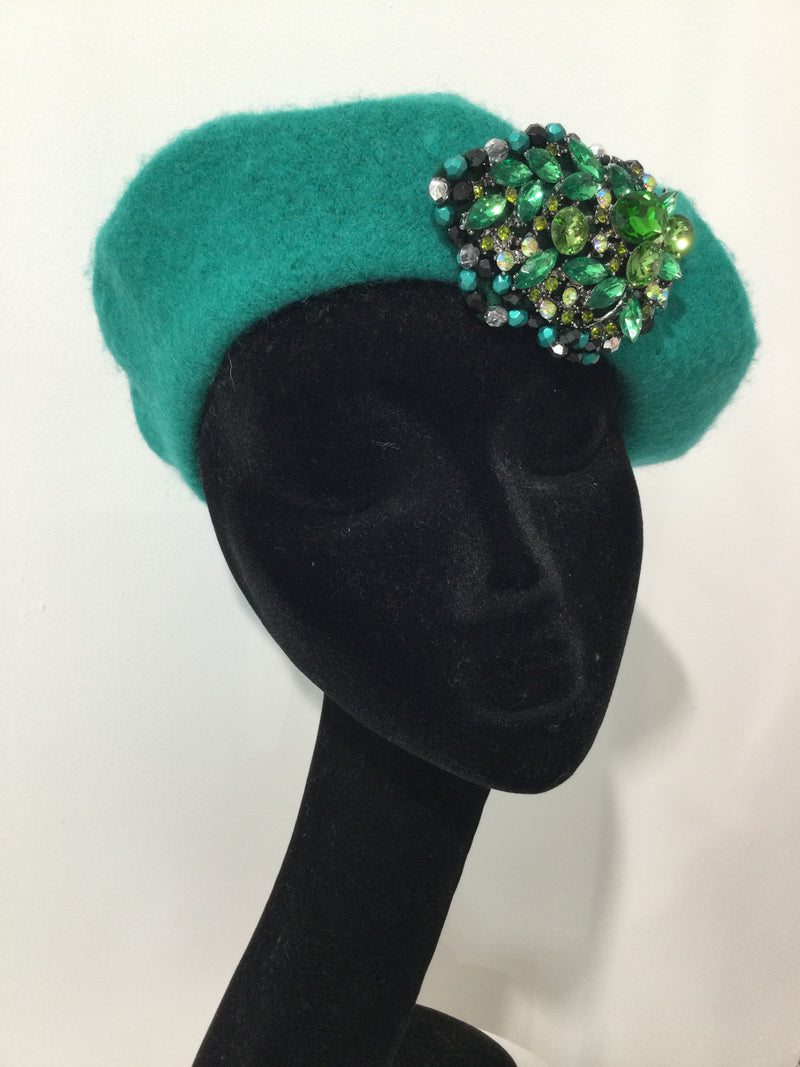Green Beret with Multi Crystals