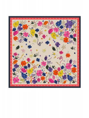 Flower Chess Silk Scarf