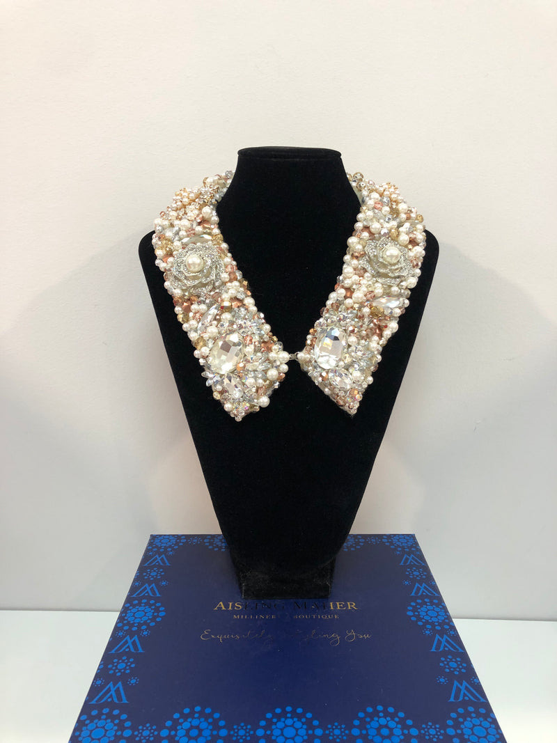 Large Collar - Pearl Rosegold & Silver