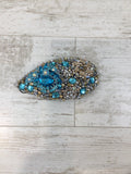 Emer Teardrop with Turquoise & Gold Crystals