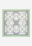 Green and navy patterned scarf