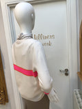 Billy Sweater in Cream with Pink And Orange Trim