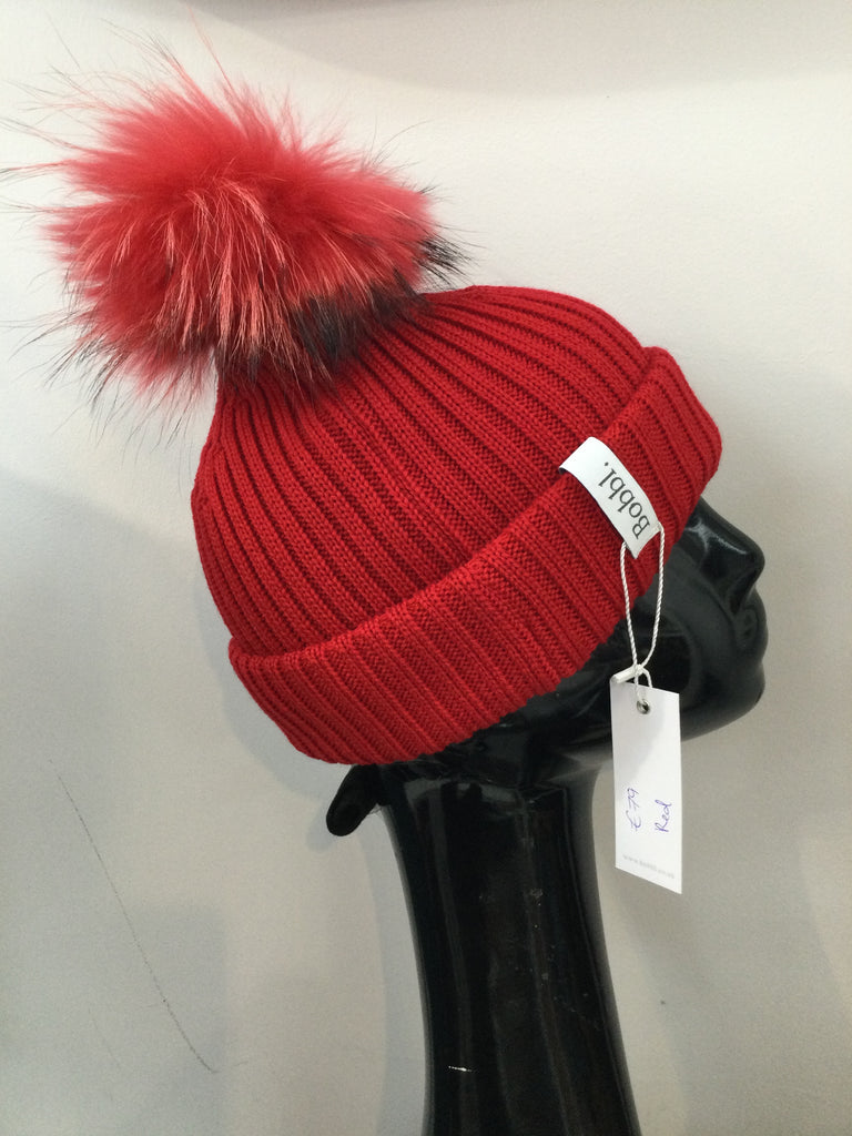 Red hat with red Bobbl