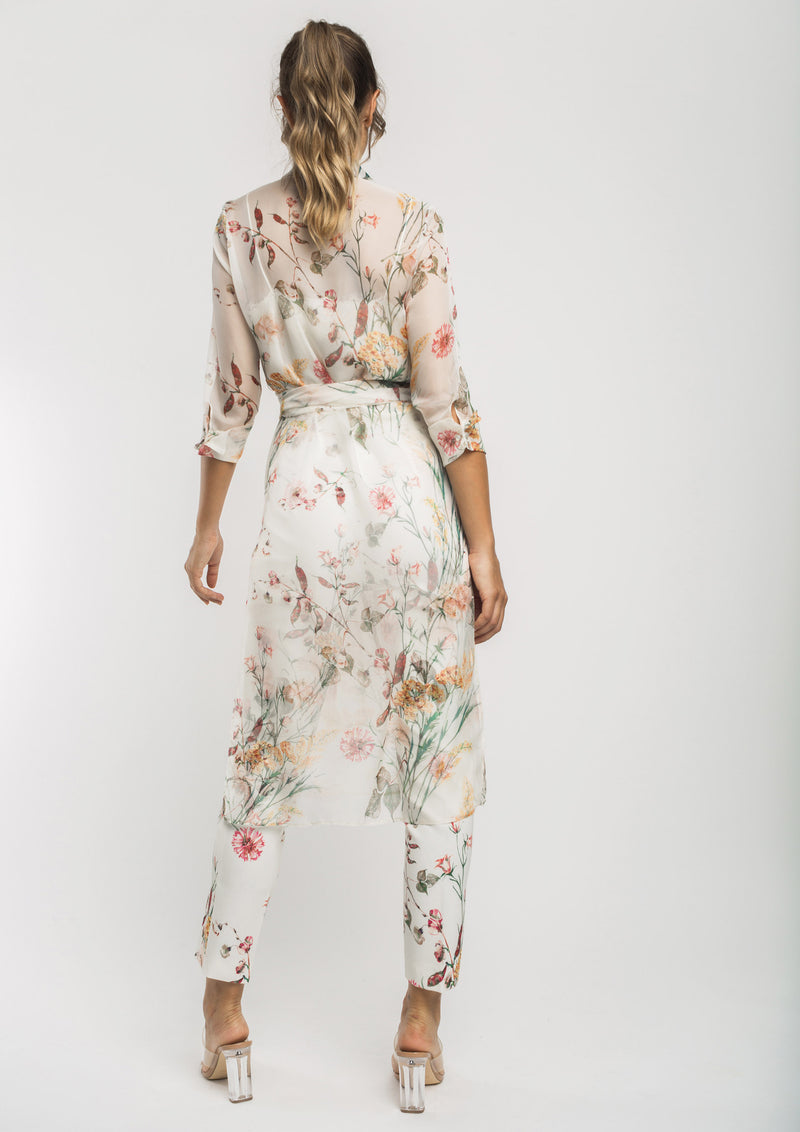 Cream Floral Trousers