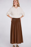 Chocolate Pleated Skirt