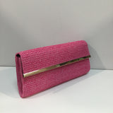 Willow Pink Mesh Clutch