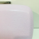 Paloma Lavender Reptile Embossed Clutch