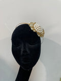 Iris in  Pearl and Gold Crystals
