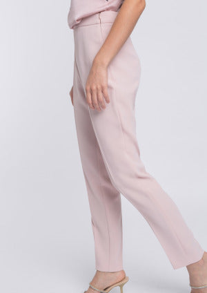 Pale Pink Tailored Crepe Trouser