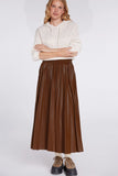 Chocolate Pleated Skirt