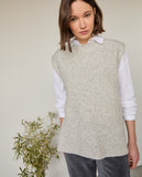 Long Knitted Vest Grey