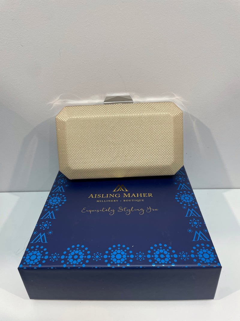 Nude Geometric Clutch