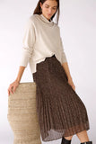 Delicate Leopard Print Pleated Skirt