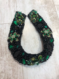 Large Collar - Black & Green