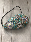 Teardrop in Mint Turquoise Gold Silver and Pearl